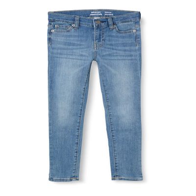 Amazon Essentials Outdoor Girls' Skinny Fit Stretch Jeans, Washed Blue, Size: 8 Slim