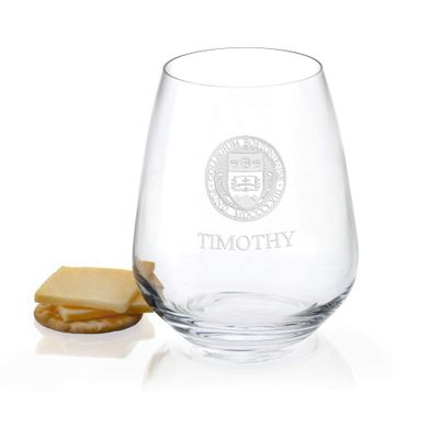 M. LA HART Boston College Stemless Wine Glasses - Set of 2