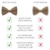 Bow Tie House Babies Classic Pre-Tied Bow Tie Formal Solid Tuxedo (Small, Peanut) view 3