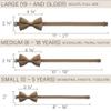 Bow Tie House Babies Classic Pre-Tied Bow Tie Formal Solid Tuxedo (Small, Peanut) view 4