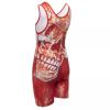 KO Sports Gear Unisex Wrestling Singlet for Adult Wrestlers - Wrestling Singlet for Men & Women - Bold Durable Uniform, Stretchy Breathable Material - Red Skull, Adult XX-Large view 3