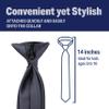 LUTHER PIKE SEATTLE Ties For Boys - Clip On Tie Woven Boys Ties: Neckties For Kids Formal Wedding Graduation School Uniforms (Grey) view 2