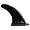 Abahub 8'' SUP Single Center Fin with 1 No Tool Fin Screw, Fiberglass Reinforeced 8 inch SUP Replacement Fins for Surfboard, Stand-up Paddle Board, Longboard, Black