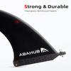 Abahub 8'' SUP Single Center Fin with 1 No Tool Fin Screw, Fiberglass Reinforeced 8 inch SUP Replacement Fins for Surfboard, Stand-up Paddle Board, Longboard, Black view 3