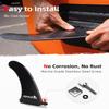Abahub 8'' SUP Single Center Fin with 1 No Tool Fin Screw, Fiberglass Reinforeced 8 inch SUP Replacement Fins for Surfboard, Stand-up Paddle Board, Longboard, Black view 4