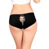 Custom Face Zipper Classic Black High-Cut Brief Panty Underwear for Women Girlfriend M view 2
