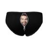 Custom Face Zipper Classic Black High-Cut Brief Panty Underwear for Women Girlfriend M view 4