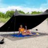 Red Suricata Family Beach Tent & Canopy, UPF50 Sun Shade, 4 Aluminum Poles, Sand Shovel, Large Portable Sun Shelter (Large, Black) view 4