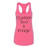 Just Customized Racer Back Tank for Ladies/Women Personalized with Your Photo and Text (Hot Pink, Large) view 1