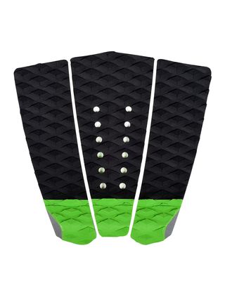 Abahub 3 Piece EVA Surfboard Deck Traction Pads with Kicker for Stomp Skimboards, Surf Boards, Funboard, Fish Board, Green