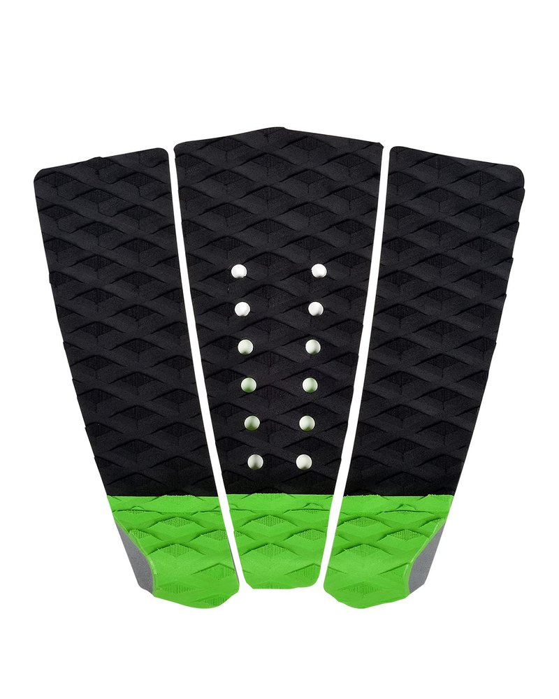 Abahub 3 Piece EVA Surfboard Deck Traction Pads with Kicker for Stomp Skimboards, Surf Boards, Funboard, Fish Board, Green