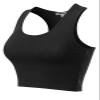 MixMatchy Women's Casual Basic Sports Crop Tank Tops Racerback Running Yoga Tanks Cotton Sleeveless Gym Shirts Black S view 1