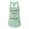 Just Customized Racer Back Tank for Ladies/Women Personalized with Your Photo and Text (Mint, Large) view 1