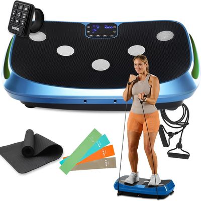 Lifepro Rumblex 4D Curved Vibration Plate Exercise Machine  Triple Motor Vibrating Platform Machine with 7 Modes & 60 Speeds  Full Body Vibration Plate for Lymphatic Drainage & at Home Workout