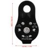Alomejor Pulley Aluminium Alloy Heavy Duty Single Swivel Rope Pulley Block for Rock Climbing Lifting Hitch Tending(Black) view 3