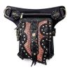 Steampunk Waist Bag Fanny Pack Fashion Gothic Leather Shoulder Crossbody Messenger Bags Thigh Leg Hip Holster Purse Travel Pouch Hiking Sport Chain Bags for Women Men view 1