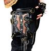 Steampunk Waist Bag Fanny Pack Fashion Gothic Leather Shoulder Crossbody Messenger Bags Thigh Leg Hip Holster Purse Travel Pouch Hiking Sport Chain Bags for Women Men view 3