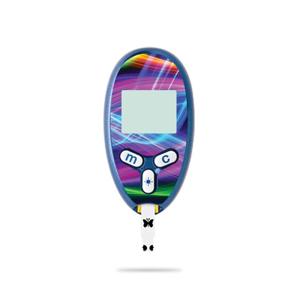 MightySkins Skin Compatible with Abbott Freestyle Lite - Light Waves | Protective, Durable, and Unique Vinyl Decal wrap Cover | Easy to Apply, Remove, and Change Styles | Made in The USA