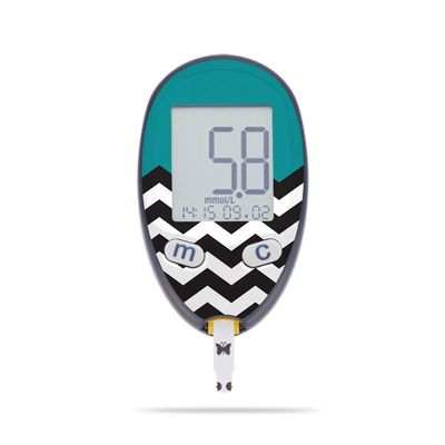 MightySkins Skin Compatible with Abbott Freestyle Freedom Lite - Teal Chevron | Protective, Durable, and Unique Vinyl Decal wrap Cover | Easy to Apply, Remove, and Change Styles | Made in The USA