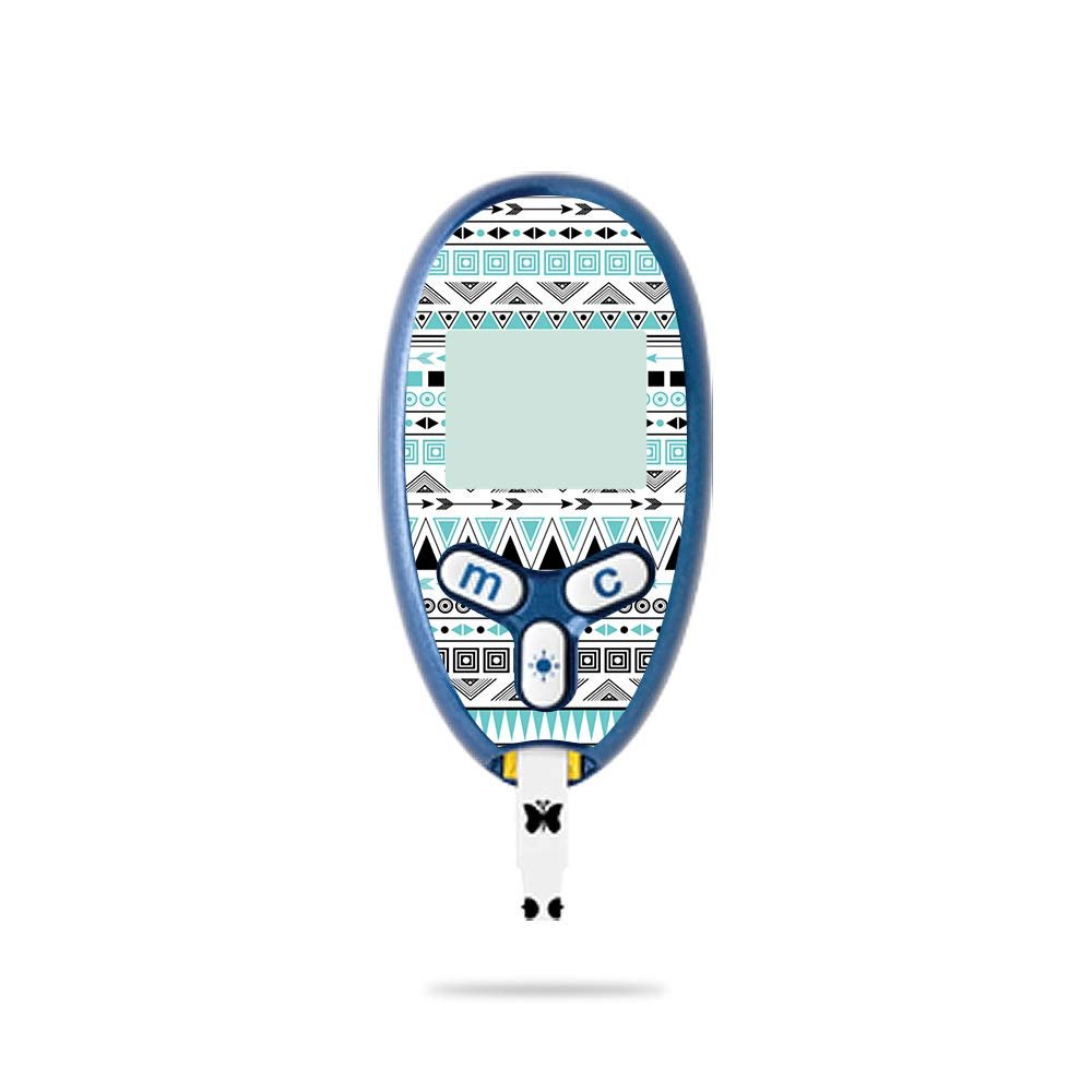 MightySkins Skin Compatible with Abbott Freestyle Lite - Turquoise Tribal | Protective, Durable, and Unique Vinyl Decal wrap Cover | Easy to Apply, Remove, and Change Styles | Made in The USA