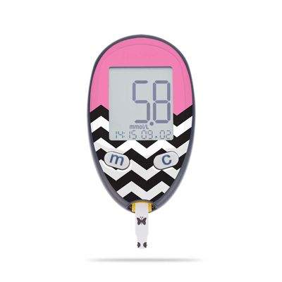 MightySkins Skin Compatible with Abbott Freestyle Freedom Lite - Pink Chevron | Protective, Durable, and Unique Vinyl Decal wrap Cover | Easy to Apply, Remove, and Change Styles | Made in The USA