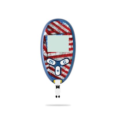 MightySkins Skin Compatible with Abbott Freestyle Lite - Flag Drips | Protective, Durable, and Unique Vinyl Decal wrap Cover | Easy to Apply, Remove, and Change Styles | Made in The USA