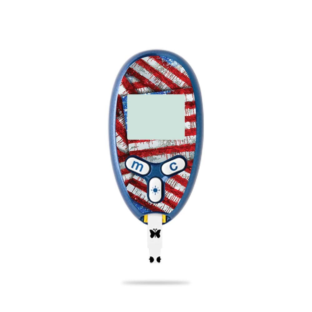 MightySkins Skin Compatible with Abbott Freestyle Lite - Flag Drips | Protective, Durable, and Unique Vinyl Decal wrap Cover | Easy to Apply, Remove, and Change Styles | Made in The USA