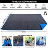 BRAWNTIDE Large Outdoor Waterproof Blanket - Quilted, Extra Thick Fleece, Warm, Windproof, Includes Stuff Sack, Ideal for Stadiums, Sports, Picnics, Beach, Pets, Car, Truck, SUV (Royal Blue) view 2