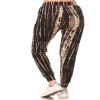 Leggings Depot JGA-S709-S Black and Tan Tie Dye Print Jogger Pants w/Pockets, Small view 3