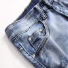Idopy Men`s Stretchy Ripped Distressed Short Jeans Denim Shorts Light Blue 32 view 3
