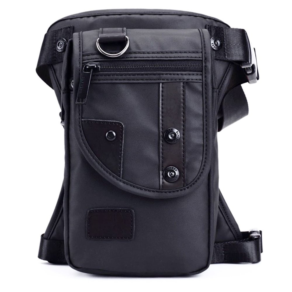 Fekesu Oxford Leg Bag for Men Motorcycle Riding Women's Fanny Pack Outdoor Travel Fishing Hiking Cycling Hip Bags Black