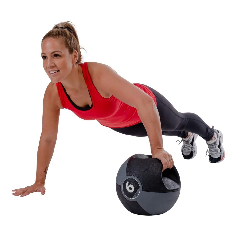 Pure2Improve Unisex's Medicine Ball, Dark Grey/Black, 6 kg