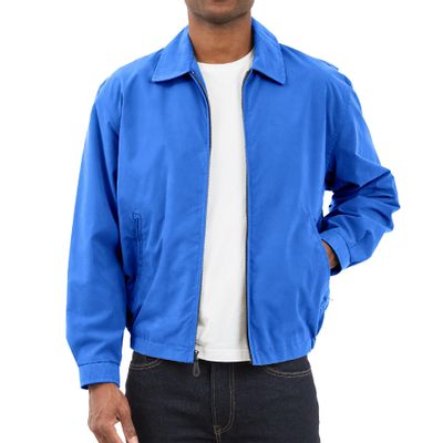 London Fog Men's Auburn Zip-Front Golf Jacket (Regular & Big-Tall Sizes), Cobalt, 4X-Large Tall