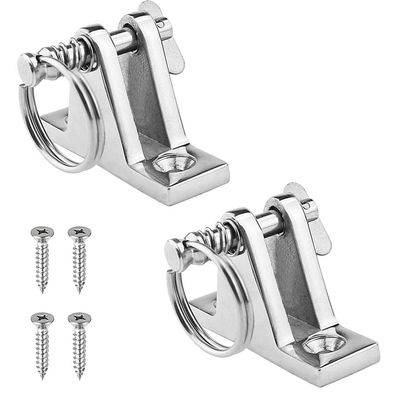 Amadget 2 Pack Bimini Top 90Deck Hinge with Removable Pin, 316 Stainless Steel Marine Boat Hinge Mount Bimini Top Fitting Hardware