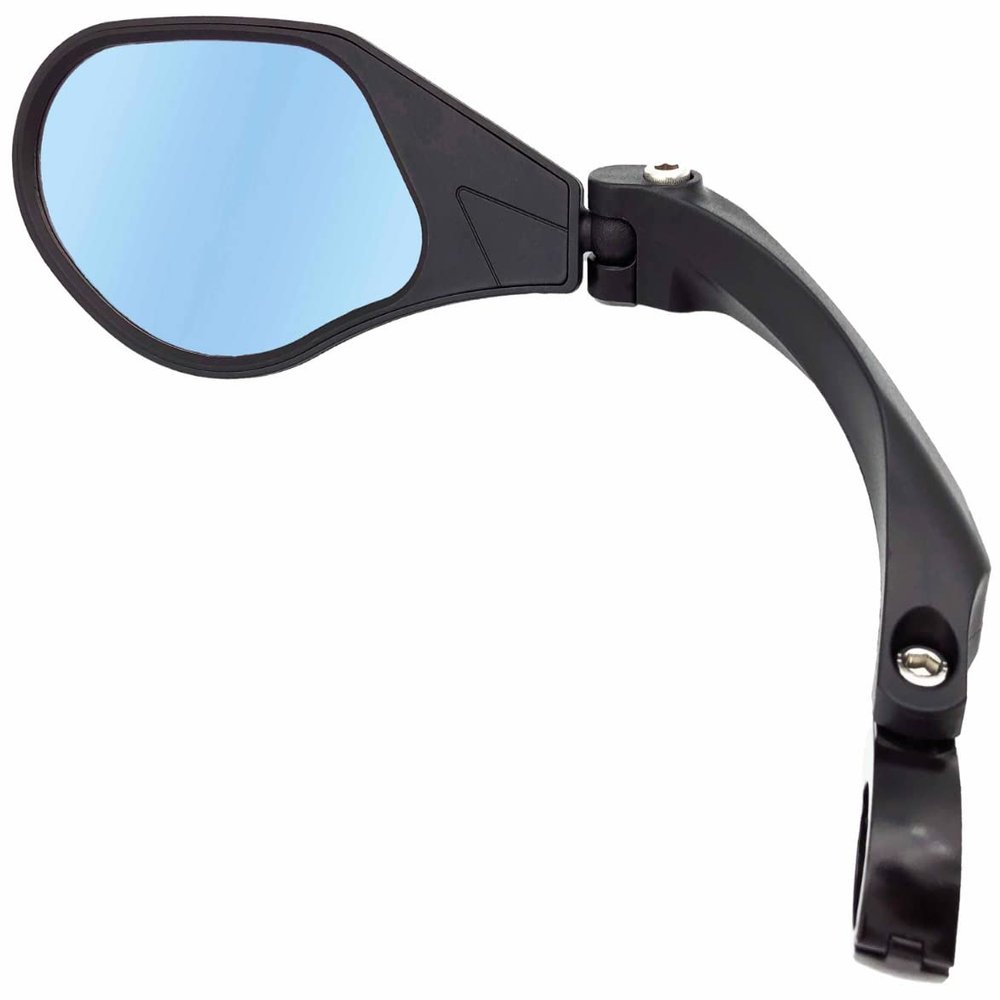 Hafny New Handlebar Bike Mirror, HD,Blast-Resistant, Glass Lens, HF-MR088LS (Left) (HF-M903LB-FR01 (Handlebar Fitting Left Side, Blue Glass))