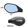 Hafny New Handlebar Bike Mirror, HD,Blast-Resistant, Glass Lens, HF-MR088LS (Left) (HF-M903LB-FR01 (Handlebar Fitting Left Side, Blue Glass)) view 3