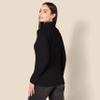 Amazon Essentials Women's Fisherman Cable Turtleneck Sweater (Available in Plus Size), Black, XX-Large view 3