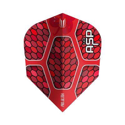 Target Darts Nathan Aspinall No.6 Flight - Pack of 3, 334440, Red