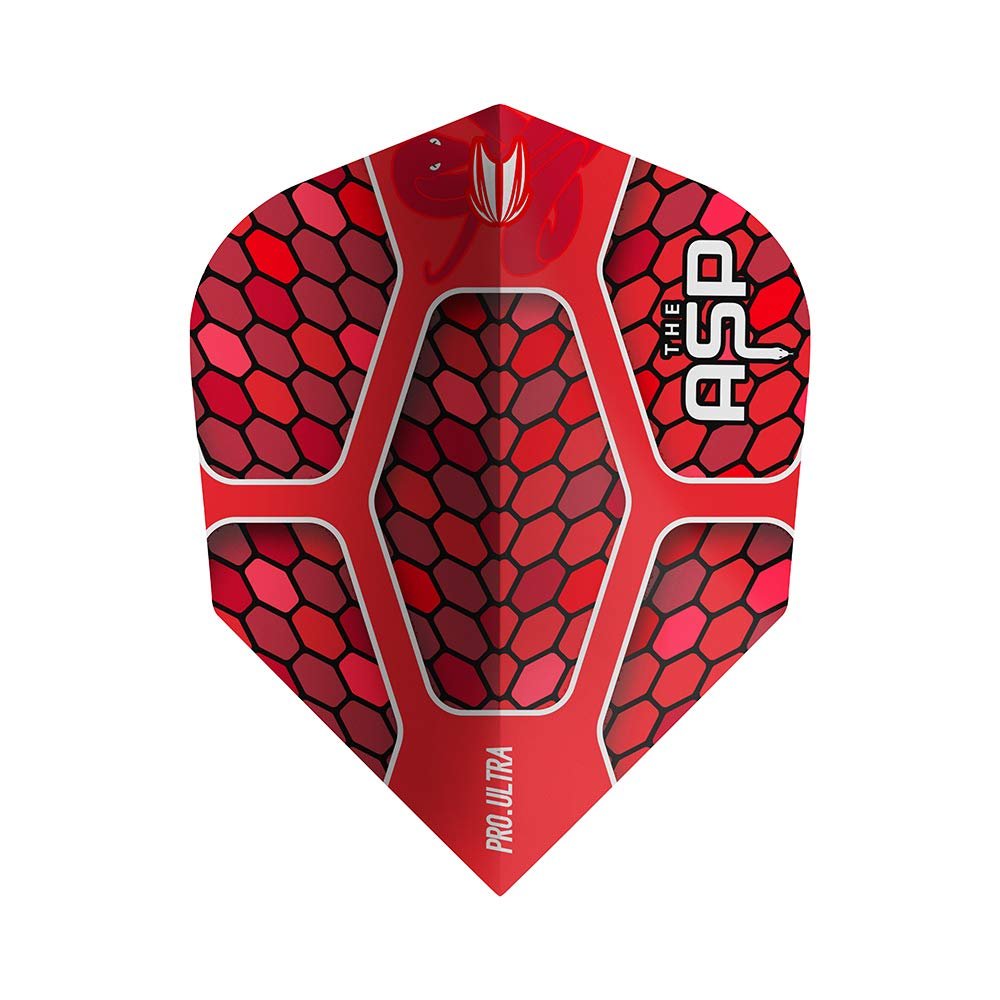 Target Darts Nathan Aspinall No.6 Flight - Pack of 3, 334440, Red