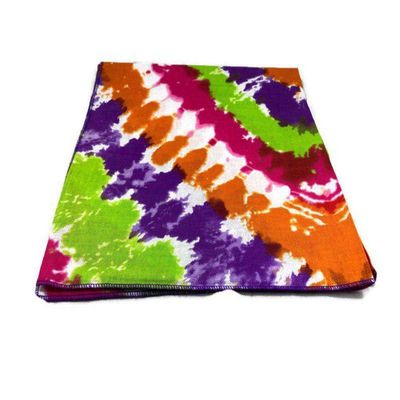 1 Dozen Paisley Bandanas 100% Cotton Double Sided Scarf (Many Colors) by M.H.I. (Star Burst Tye Dye)