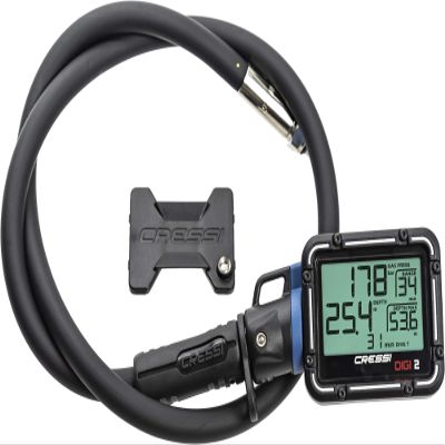 Cressi Digi2 Digital Depth & Pressure Gauges, Blue