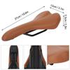 Bike Seat, 2 Colors Shockproof Wear-Resistant PU Leather Bicycle Saddle Cycling Cushion (Brown) view 3
