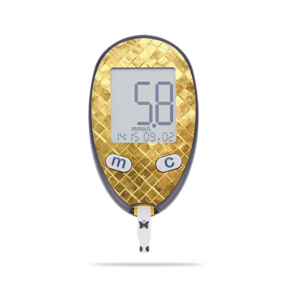 MightySkins Skin Compatible with Abbott Freestyle Freedom Lite - Gold Tiles | Protective, Durable, and Unique Vinyl Decal wrap Cover | Easy to Apply, Remove, and Change Styles | Made in The USA