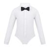 YiZYiF Kids Children Boys' Latin Dance Shirt Ballroom Modern Salsa Samba Dancewear Bodysuit Tuxedo Leotard Top White 4 view 1