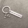 PLITI Dirt Bike Rider Gifts Dirt Bike Boyfriend Keyring Keep Calm and Ride On Dirtbike Rider Keychains view 4