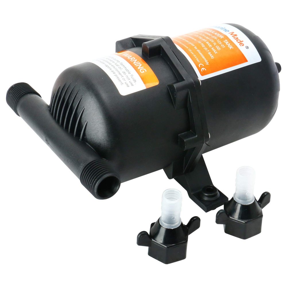 Amarine Made 0.75L 125 PSI,Pre-Pressurized Accumulator Tank Pressure Storage Vessel Hold Water Under Pressure Water Pump Flow Control Internal Bladder 25oz for Boat,Marine, RV,Caravan