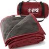 BRAWNTIDE Large Outdoor Waterproof Blanket - Quilted, Extra Thick Fleece, Warm, Windproof, Ideal Stadium Blanket, Camping Blanket, Great for Beaches, Festivals, Parks, Grass, Yoga, Pets, Dogs (Wine) view 1