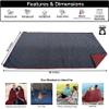 BRAWNTIDE Large Outdoor Waterproof Blanket - Quilted, Extra Thick Fleece, Warm, Windproof, Ideal Stadium Blanket, Camping Blanket, Great for Beaches, Festivals, Parks, Grass, Yoga, Pets, Dogs (Wine) view 2