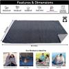 BRAWNTIDE Large Outdoor Waterproof Blanket - Great for Beach, Stadium, Camping, Extra Thick Fleece, Warm, Windproof, Sandproof, Ideal for Sunbathing, Yoga, Parks, Grass, Picnics, Sports, Car (Gray) view 2