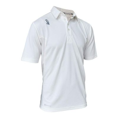 Kookaburra 2019 Pro Players Short Sleeve Mens Cricket Whites Shirt - M